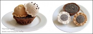 Hæklede flødekager - Coconut and Honey in a Waffle Bowl