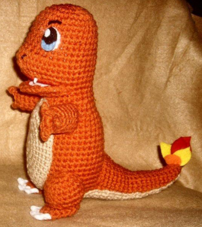 Hækleopskrift Pokemon Charmander