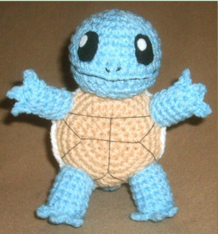 Hækleopskrift Pokemon Squirtle